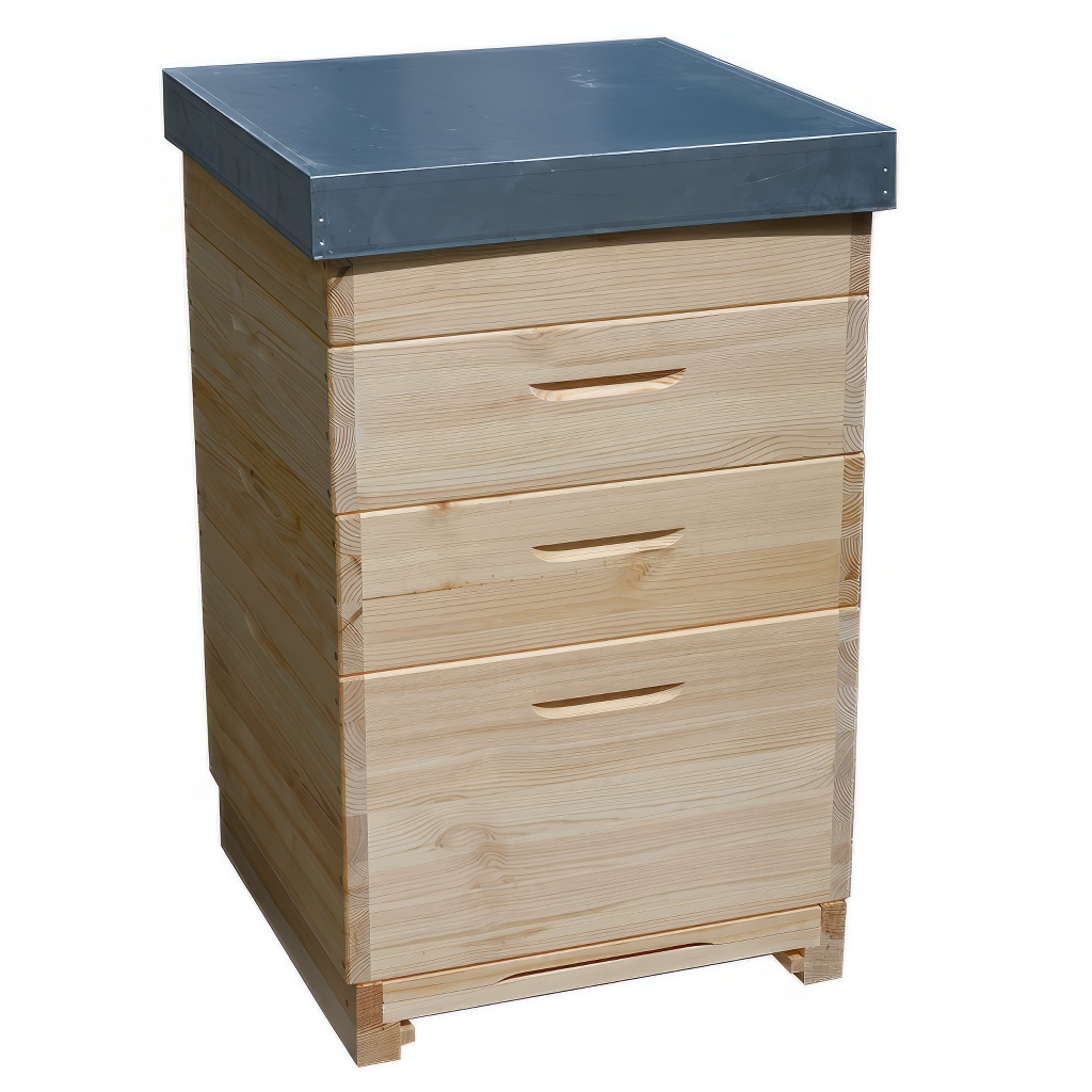 Drvena Dadant US košnica za 12 ramova – 1x 285 mm + 3x 141 mm