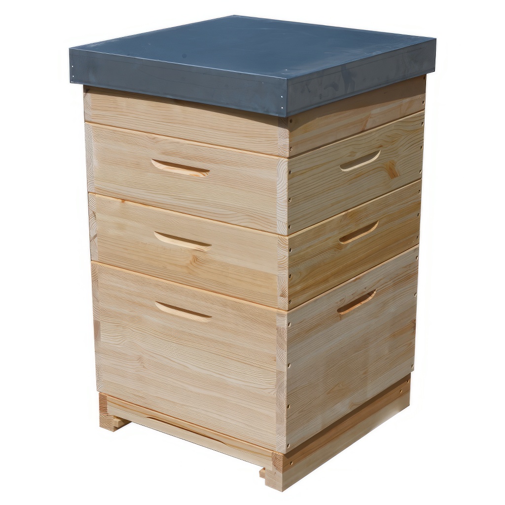 Drvena Dadant US košnica za 12 ramova – 1x 285 mm + 3x 141 mm - Image 6