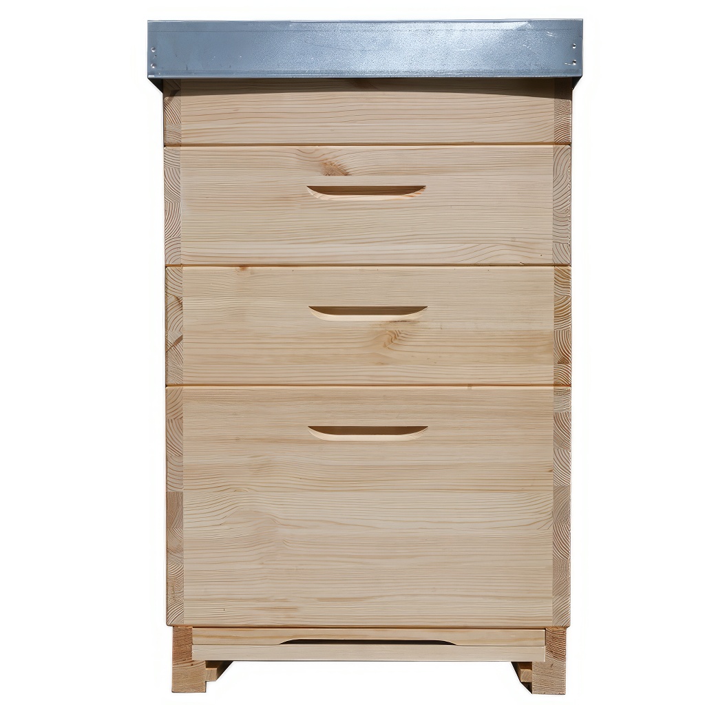 Drvena Dadant US košnica za 12 ramova – 1x 285 mm + 3x 141 mm - Image 2