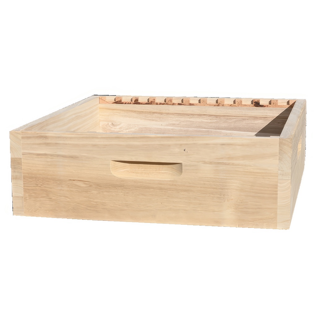 Plitki nastavak Dadant US (za košnice sa 12 ramova) – sa drvenim grebenom za 11 ramova (Visina 141 mm) - Image 2