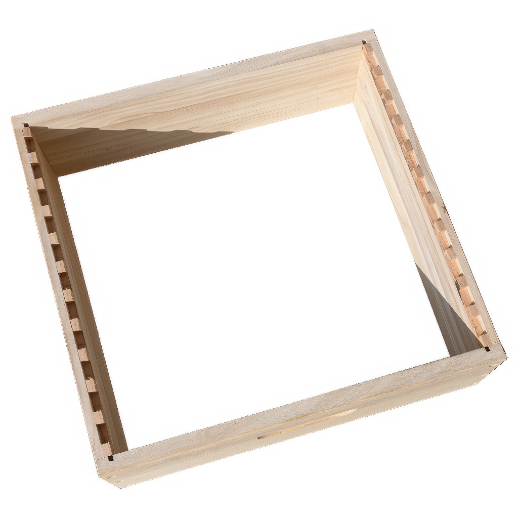 Plitki nastavak Dadant US (za košnice sa 12 ramova) – sa drvenim grebenom za 11 ramova (Visina 141 mm) - Image 3