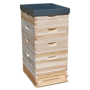 Kompletan drveni pčelinji sistem – Košnica Dadant 1 x 285 mm + 3 x 2/3 (159 mm) – 10 ramova