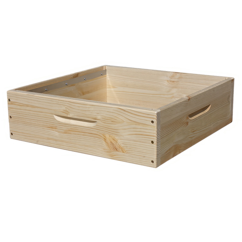 Plitki nastavak Dadant US (za košnice sa 12 ramova) – sa nerđajućim šinama (Visina 159 mm) - Image 5