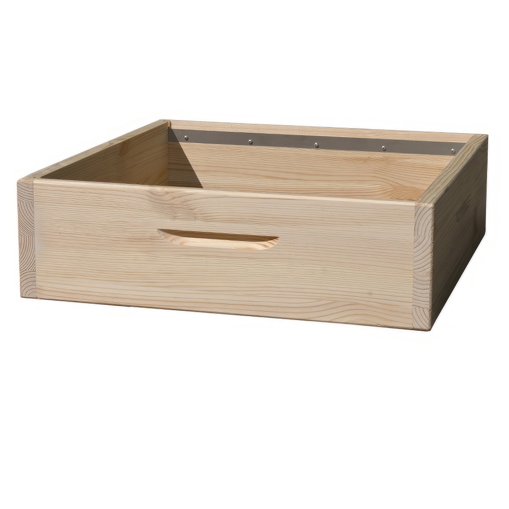 Plitki nastavak Dadant US (za košnice sa 12 ramova) – sa nerđajućim šinama (Visina 159 mm) - Image 6