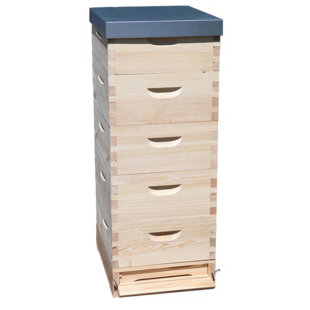 Kompletan drveni pčelinji sistem – Košnica Langstroth 5 x 1/1 (232 mm) – 10 ramova - Image 3