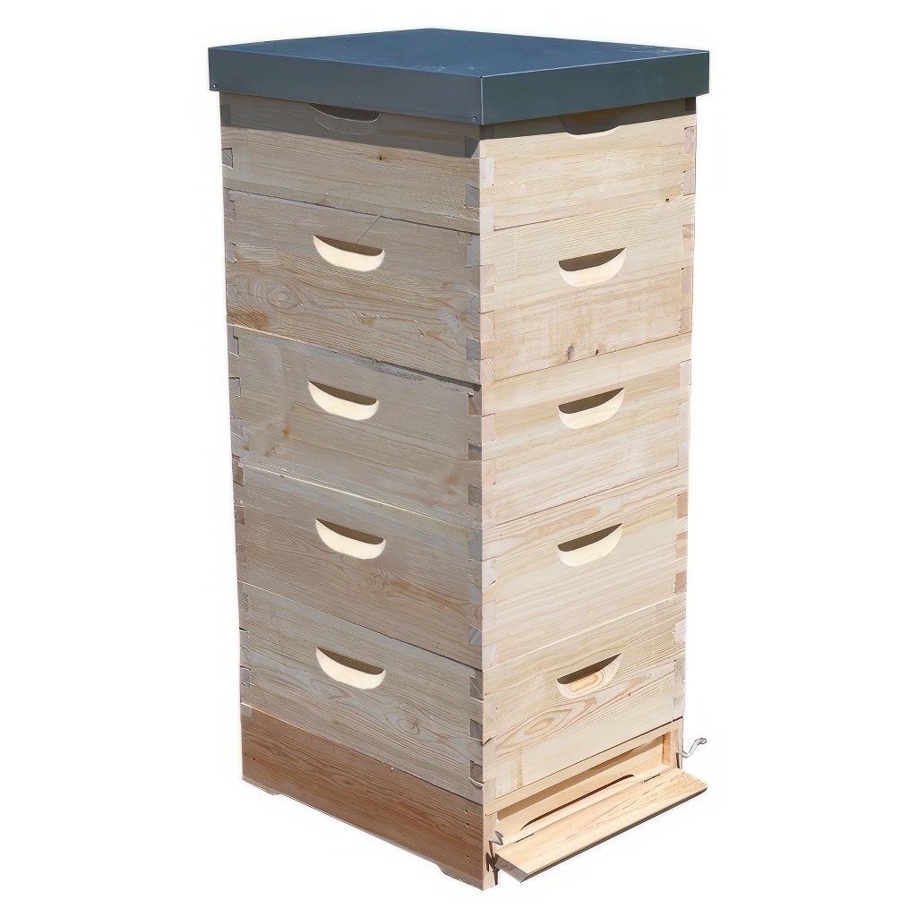 Kompletan drveni pčelinji sistem – Košnica Langstroth 5 x 1/1 (232 mm) – 10 ramova - Image 5